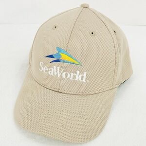 SeaWorld Amusment Park Ocean Hat Cap‎ Adjustable Strapback Beige Outdoors Casual